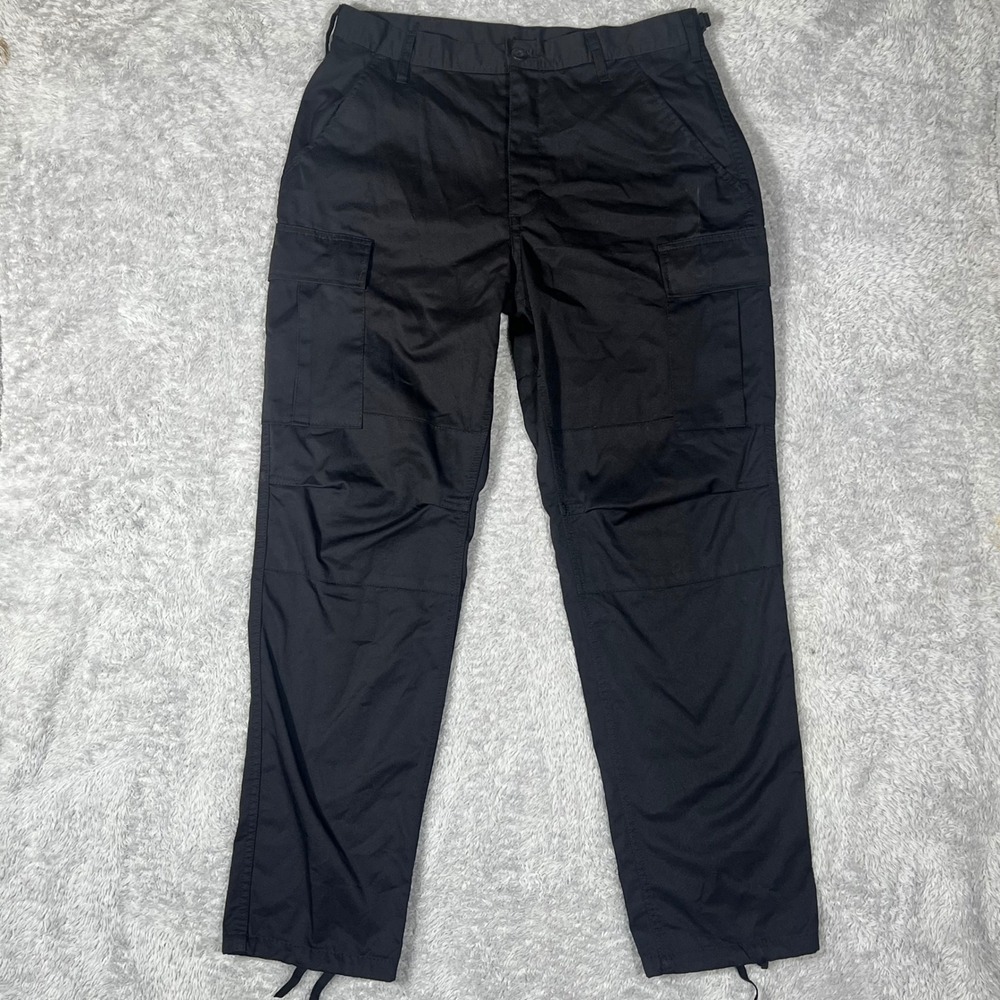 Rothco BDU Tactical Cargo Pants Mens Medium Regular Black Military Utility‎ 1495
